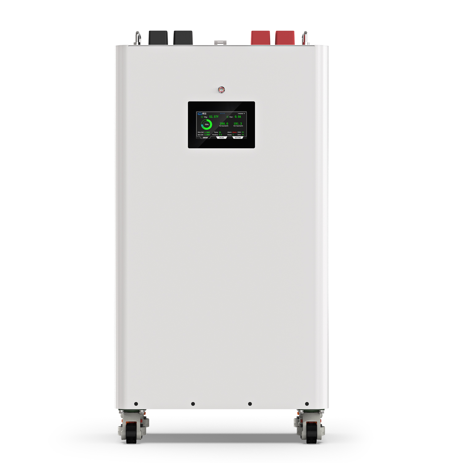 Akumoodul 16 kWh LiFePO4 314Ah 51,2V vertikaalne, ratastel