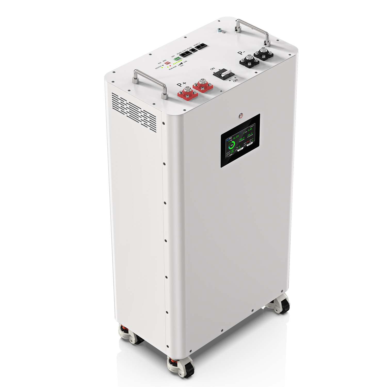 Akumoodul 16 kWh LiFePO4 314Ah 51,2V vertikaalne, ratastel - Pilt 3